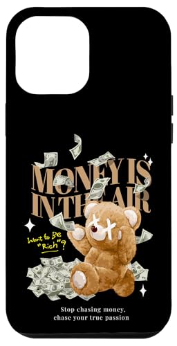 Hülle für iPhone 12 Pro Max Cool Rich Teddy Bear with Money Illustration Graphic Designs von Bahaa's Tee