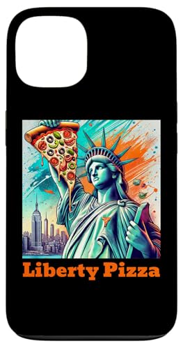 Hülle für iPhone 13 Funny New York Statue of Liberty Eating Pizza Graphic Design von Bahaa's Tee