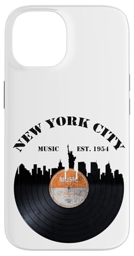 Hülle für iPhone 14 New York City Vintage Phonograph Vinyl Record Music Old Disc von Bahaa's Tee