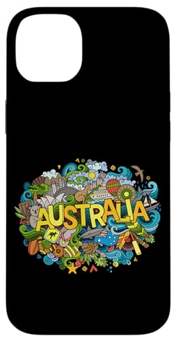 Hülle für iPhone 14 Plus Cool Australia Doodles Stuff Style Novelty Graphic Designs von Bahaa's Tee