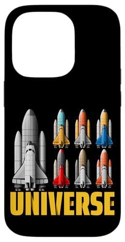 Hülle für iPhone 14 Pro Cool Colorful Space Shuttle Illustration Graphic Designs von Bahaa's Tee