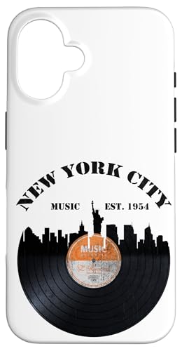 Hülle für iPhone 16 New York City Vintage Phonograph Vinyl Record Music Old Disc von Bahaa's Tee