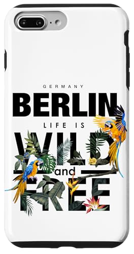 Hülle für iPhone 7 Plus/8 Plus I Love Berlin, Floral Berlin Life is Wild & Free Graphic von Bahaa's Tee