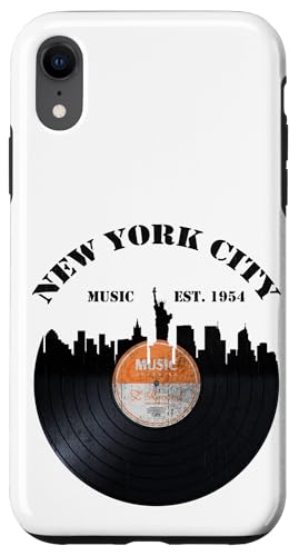 Hülle für iPhone XR New York City Vintage Phonograph Vinyl Record Music Old Disc von Bahaa's Tee