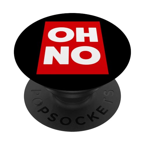 Oh No What a Surprised Illustration Novelty Graphic Designs PopSockets Klebender PopGrip von Bahaa's Tee