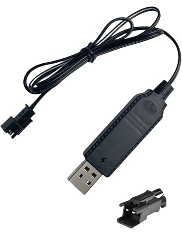 3.7V USB Ladekabel mit SM-2Pin Stecker Kompatibel RC Flugzeug RC Panzer RC Modellfahrzeug Buggy Auto Truck Boot für Universal 3.7V Lipo Akku (1) von BaiWeiDun