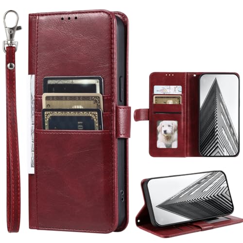 Baifu Für iPhone XS Max Hülle, Brieftasche Fall Karte Halter Kickstand, Magnetische Flip Folio Leder Handyhülle für iPhone XS Max-11 von Baifu