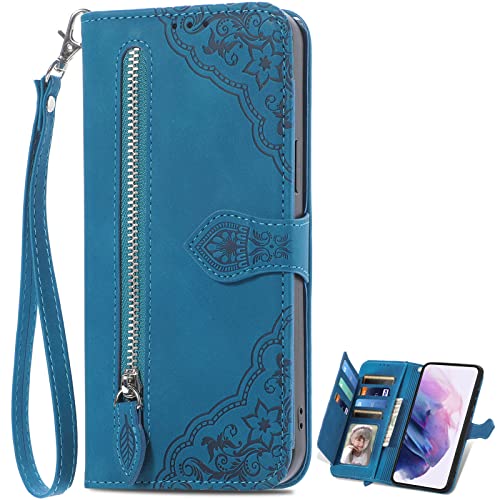 Baifu Handyhülle für OnePlus Nord N10 5G Hülle Reißverschluss Tasche, PU Leder Hülle Brieftasche Handytasche Cover Kompatibel für OnePlus Nord N10 5G-004 von Baifu