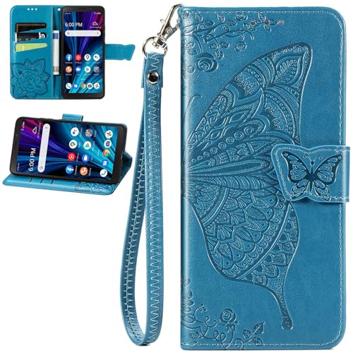 Baifu Hülle für Honor X60 Pro Kartenhalter & Handschlaufe, Handyhülle für Honor X60 Pro Frauen Wallet Case, Schutzhülle für Honor X60 Pro-04 von Baifu