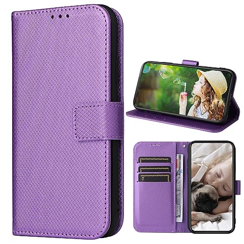 Baifu Lederhülle für iQOO Z9s Pro 5G India Hülle, Flip Case mit Stand, Diamant Cover Etui Handyhülle für iQOO Z9s Pro 5G India，Diamant04 von Baifu