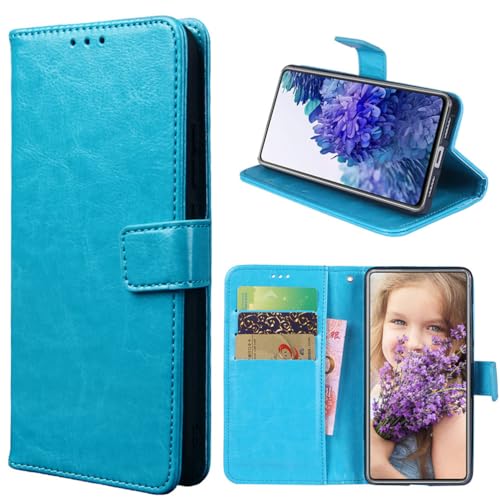 Hülle für iPhone 16, PU Ledertasche Handyhülle, Magnetic Flip Wallet Cover Kompatibel mit iPhone 16, Blau von Baifu