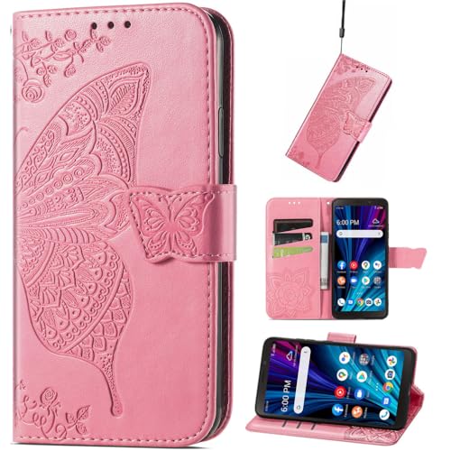 Roses Blumen Hülle für HMD Pulse Pro Handyhülle, Magnetverschluss, Schmetterlinge und Rosen Cover Tasche mit Brieftasche Schutzhülle für HMD Pulse Pro-06 von Baifu