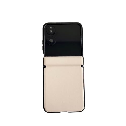 BailiTao Lederhülle kompatibel mit Xiaomi Mix Flip mit magnetischem Scharnierschutz, ultradünne, stoßfeste robuste Schutzhülle, Anti-Fingerabdruck-Grain(Khaki) von BailiTao