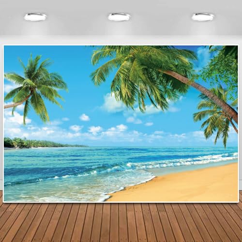 7x5 ft Vinyl Sommer Tropische Palme Hintergrund Hawaii Urlaub Hintergrund Fotografie Hintergrund für Fotoshooting Hochzeit Braut Dusche Baby Geburtstag Party von Baiyiguiyi