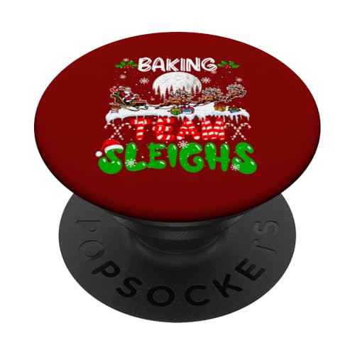 Baking Team Schlitten Xmas Job Weihnachtsmann Schlitten Rentier PopSockets Klebender PopGrip von Baker Christmas Costume