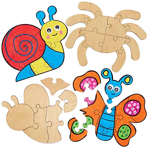 Baker Ross FC710 Käfer Puzzle aus Holz - 5er Pack, Holzpuzzle für Kinder zum Bemalen und Dekorieren Baker Ross FC710 Käfer Puzzle aus Holz - 5er Pack, Holzpuzzle für Kinder zum Bemalen und Dekorieren von Baker Ross