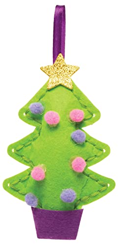 Baker Ross FE913 Weihnachtsbaum Nähset für Kinder - 3er Pack, Bastelset zum Nähen für Kinder, Weihnachtsbastelsets, Bastelideen für Weihnachten, Weihnachtsgeschenke für Kinder von Baker Ross