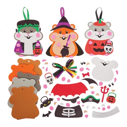 Baker Ross FN288 Halloween Hamster Dekoration - Packung mit 8, Halloween Kunst und Handwerk für Kinder, Halloween Dekorationen Baker Ross FN288 Halloween Hamster Dekoration - Packung mit 8, Halloween Kunst und Handwerk für Kinder, Halloween Dekorationen von Baker Ross