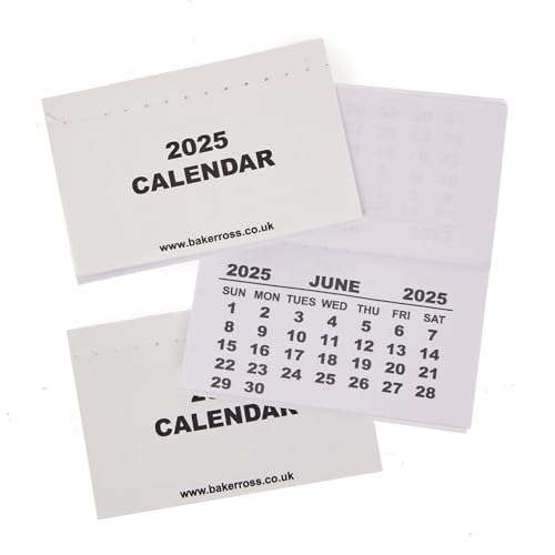 Baker Ross FN312 Kalenderblätter 2025-20er-Pack, Bastelzubehör für Kinder zum Selbermachen von Kalendern Baker Ross FN312 Kalenderblätter 2025-20er-Pack, Bastelzubehör für Kinder zum Selbermachen von Kalendern von Baker Ross