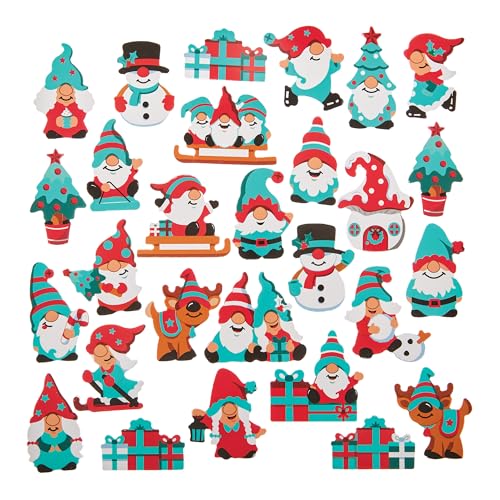 Baker Ross FN320 Christmas Gonk Foam Stickers - Packung mit 150 Aufklebern, Weihnachtsaufkleber für Kinder von Baker Ross