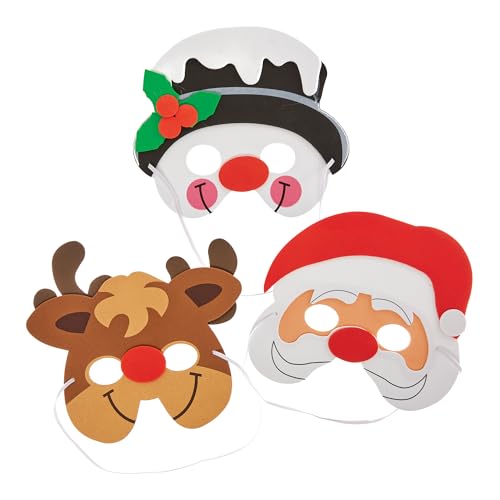 Baker Ross FN356 Weihnachtsmasken aus Schaumstoff - 6er-Pack, Weihnachtskostüm für Kinder Baker Ross FN356 Weihnachtsmasken aus Schaumstoff - 6er-Pack, Weihnachtskostüm für Kinder von Baker Ross