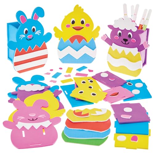 Baker Ross FX968 Oster-Stifte-Halter-Bastelsets - Packung mit 4, Oster-Schaumbastelsets für Kinder Baker Ross FX968 Oster-Stifte-Halter-Bastelsets - Packung mit 4, Oster-Schaumbastelsets für Kinder von Baker Ross