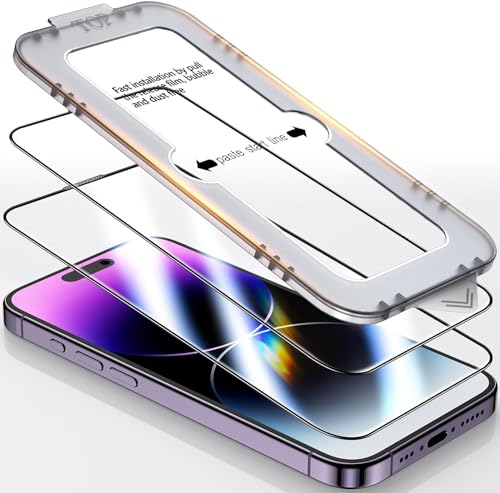 Baker [2 Stück] Panzerglas Schutzfolie für iPhone 14 Plus [Automatische Staubentfernung], mit Anbringhilfe, Schutzfolie Displayschutzfolie Schutzglas von Baker