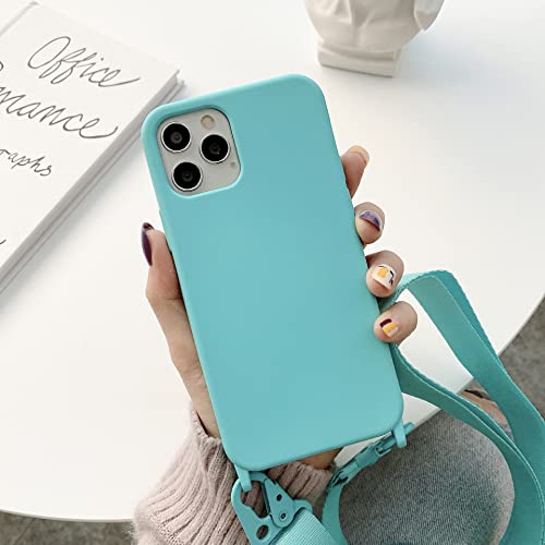 Bakicey Handykette kompatibel mit iPhone 13 Pro, Smartphone Necklace Hülle mit Band Handyhülle für zum Umhängen - Handykette Schutzhülle mit Kordel Case Cover für iPhone 13 Pro, Blauer See von Bakicey