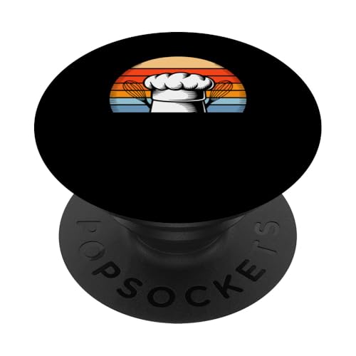 Retro Bäcker Backen Schneebesen Gebäck Backen PopSockets Klebender PopGrip von Baking Gift For A Baker