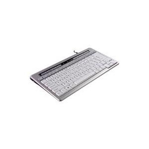 BakkerElkhuizen Kompakttastatur S-board 840 Design USB, silber / hellgrau - Kompakte Tastatur mit Multimediatasten und USB-Hub (BNES840DDE) von BakkerElkhuizen