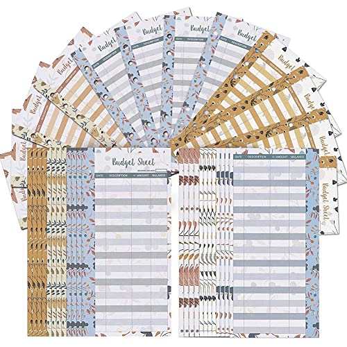 Balrbex 12 Ausgaben BudgetbläTter, Geld Organisator für A6 Budgetbinder -für Bargeld & Ledger Buck, für Brieftasche, Budgetplaner von Balrbex