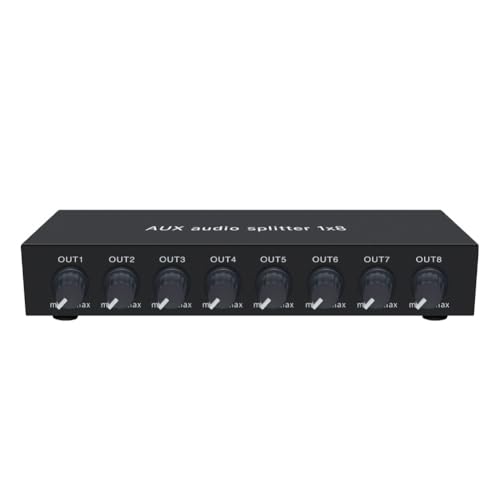 Bamberg AUX Audio Splitter Multi Kopfhörer Audio Splitter Verstärker Stereo Audio Amp Adapter Kopfhörer Splitter 1X8 EU Stecker von Bamberg