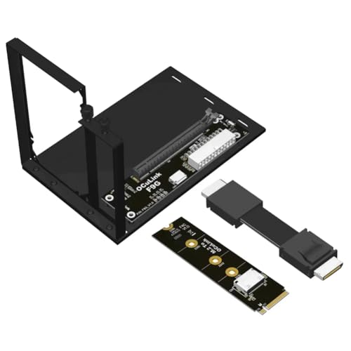 Bamberg F9G-F9934-F4C-BK7 EGPU OCuLink GPU-Dock M.2 NVMe-Zu-OCuLink-Adapter mit OCuLink-Kabel ATX-Typ PCIe4.0 64Gbps 50CM von Bamberg