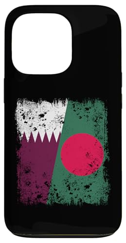 Katar Bangladesch Halbflagge Katar Bangladesch Flagge Hülle für iPhone 13 Pro von Bangladesh Flag Design Proud Bangladeshi Bengali