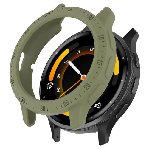 Fit für Garmin Venu 3/Venu 3S Hülle, Kratzfest Weich Langlebig TPU Schutzhülle Bumper Rahmen Protector Case Zubehör für Garmin Venu 3S/Venu 3 Smartwatch (Venu 3s, Grün) von Bangyee