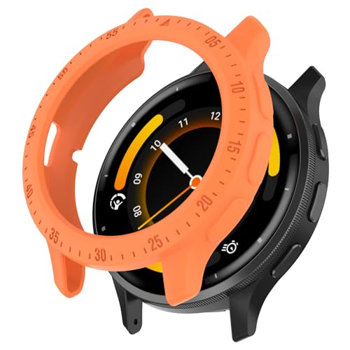 Fit für Garmin Venu 3/Venu 3S Hülle Cover Kratzfest Weich Langlebig TPU Schutzhülle Bumper Rahmen Protector Case Zubehör für Garmin Venu 3S/Venu 3 Smartwatch (Venu 3, Orange) von Bangyee