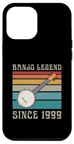 Hülle für iPhone 12 Pro Max Banjo Legend Since 1999, Retro-Design, 80er-Jahre-Stil, Geburtsjahr, Geburtstag von Banjo Birthday Party Supplies for Banjo Players