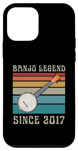 Hülle für iPhone 12 mini Banjo Legend, seit 2017, Retro-Design, 80er-Jahre-Stil, Geburtsjahr, Geburtstag von Banjo Birthday Party Supplies for Banjo Players