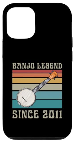 Hülle für iPhone 14 Banjo Legend, seit 2011, Retro-Design, 80er-Jahre-Stil, Geburtsjahr, Geburtstag von Banjo Birthday Party Supplies for Banjo Players