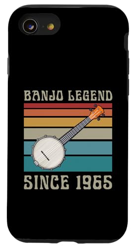 Hülle für iPhone SE (2020) / 7 / 8 Banjo Legend Since 1965, Retro-Design, 80er-Jahre-Stil, Geburtsjahr, Geburtstag von Banjo Birthday Party Supplies for Banjo Players