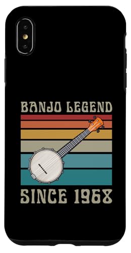 Hülle für iPhone XS Max Banjo Legend Since 1968, Retro-Design, 80er-Jahre-Stil, Geburtsjahr, Geburtstag von Banjo Birthday Party Supplies for Banjo Players