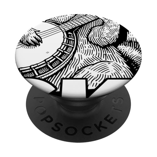 Banjo Fingerpicking - Bluegrass Saiteninstrument Banjo PopSockets Klebender PopGrip von Banjo Geschenke & Ideen