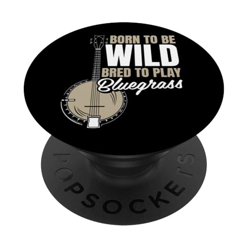 Banjo Fingerpicking Saiteninstrument - Bluegrass Banjo PopSockets Klebender PopGrip von Banjo Geschenke & Ideen