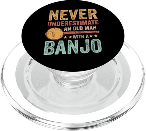 Alter Mann mit Banjospieler Musik spielender Liebhaber Musiker PopSockets PopGrip für MagSafe von Banjo Player Expert Musician Music Lover Graphic