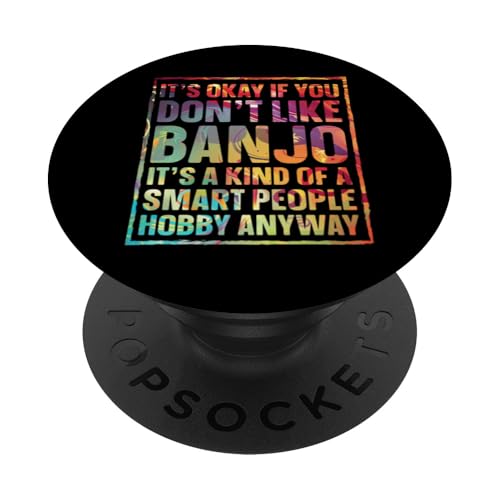 Banjospieler, Musikliebhaber bei Sonnenuntergang PopSockets Klebender PopGrip von Banjo Player Expert Musician Music Lover Graphic