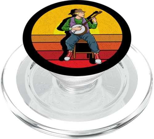 Banjospieler, Musikliebhaber bei Sonnenuntergang PopSockets PopGrip für MagSafe von Banjo Player Expert Musician Music Lover Graphic