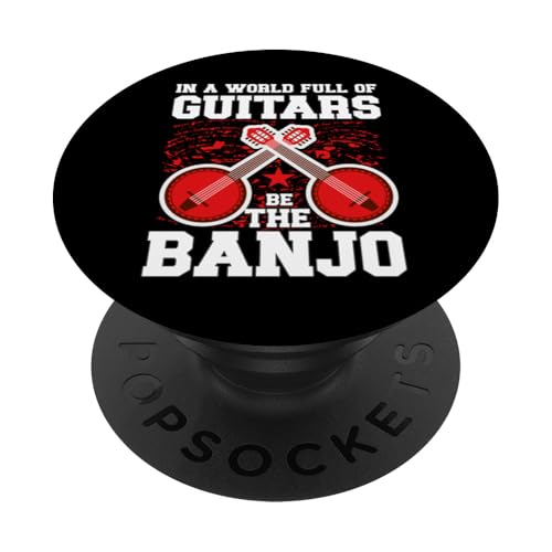 Be the Banjo Music Lover Gitarre Alternative PopSockets Klebender PopGrip von Banjo Player Expert Musician Music Lover Graphic