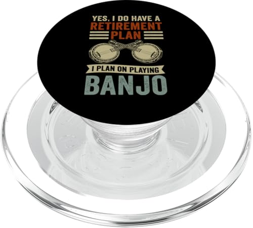 Ruhestandsplan Banjo Musik spielen Liebhaber Experte Musiker PopSockets PopGrip für MagSafe von Banjo Player Expert Musician Music Lover Graphic