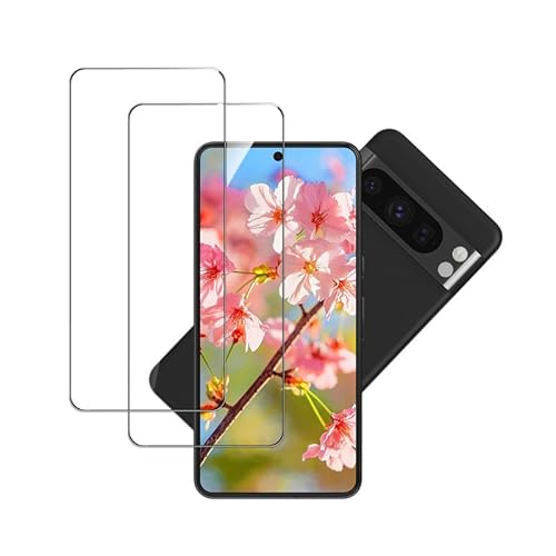 Banuyaw für Google Pixel 8 Pro Panzerglas Pixel 8 Pro Schutzfolie, für 9H Kratzfest Pixel 8 Pro Folie, Anti-Bläschen Google Pixel 8 Pro 5G Schutzglas Case-Friendly Displayschutz, 2 Stück von Banuyaw