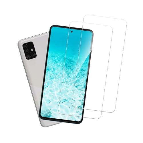 Banuyaw für Samsung Galaxy A51 Schutzfolie Samsung A51 Panzerglas, 2 Stück Blasenfrei Displayschutz für Galaxy A51 Folie, 9H Härte Samsung Galaxy A51 Panzer Schutz Glas Case-Friendly Schutzglas von Banuyaw